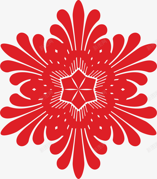 红色花案片矢量图ai免抠素材_88icon https://88icon.com 红色花案 花案图 花案素材 矢量图