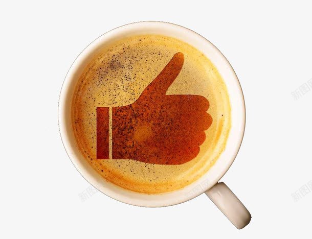 大姆指形状的卡布其诺咖啡png免抠素材_88icon https://88icon.com 卡布其诺 咖啡 大拇指