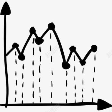 统计报告图线图形锯齿图标图标