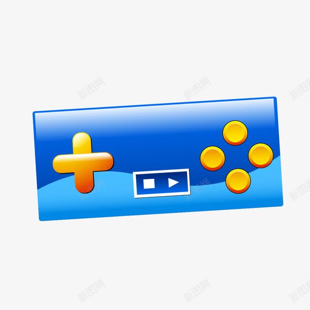蓝色游戏手柄png免抠素材_88icon https://88icon.com 手柄 游戏 游戏手柄 蓝色