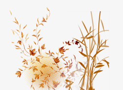 秋天叶子装饰图案素材