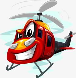卡通手绘卡通直升飞机素材