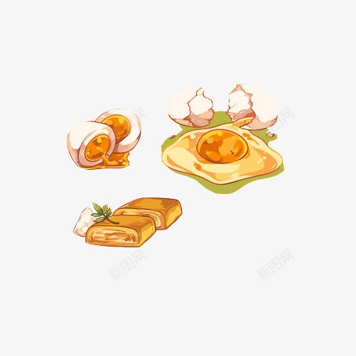 鸡蛋食品手绘画片png免抠素材_88icon https://88icon.com 手绘食品 煎鸡蛋 鸡蛋糕