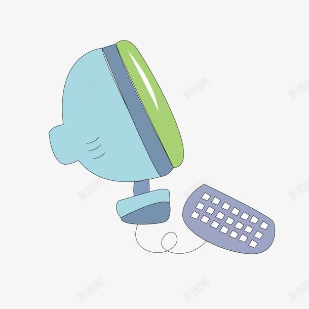 卡通电脑键盘png免抠素材_88icon https://88icon.com 卡通 电脑 键盘