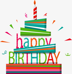 生日蛋糕矢量图素材