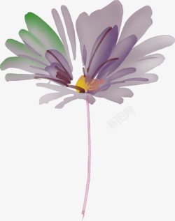 创意合成紫色的花卉植物素材