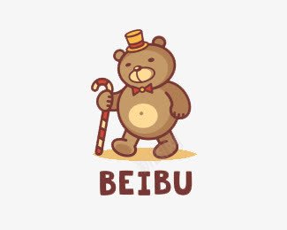 拄着拐杖的熊png免抠素材_88icon https://88icon.com 卡通动物 拐杖 熊