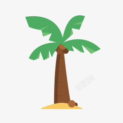 绿色椰子树矢量图素材