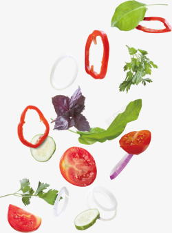 清新自然蔬菜美食装饰素材