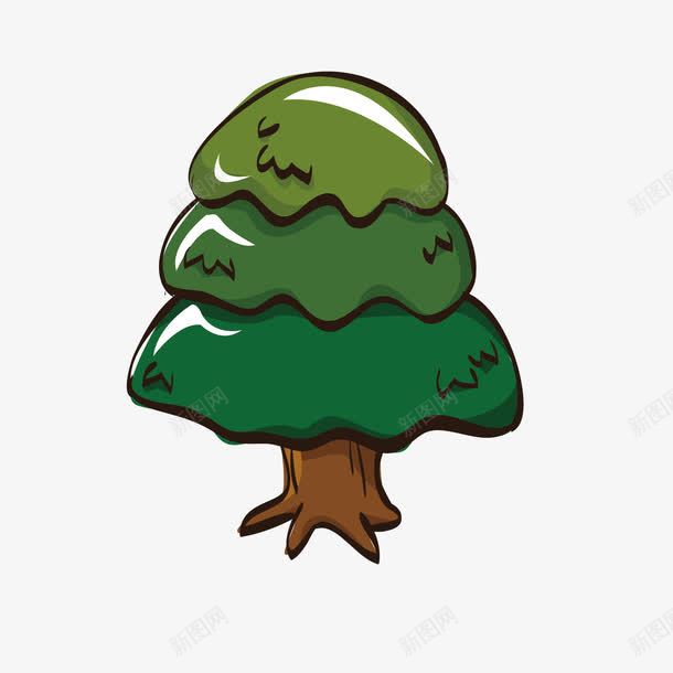 绿色树笔刷png免抠素材_88icon https://88icon.com 卡通 树 树笔刷 笔刷 纹理