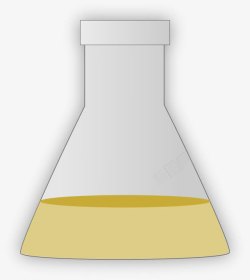 液体瓶中的黄色的液体素材