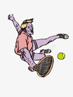 打网球的男人素材