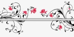 复古中国风花朵花纹装饰素材