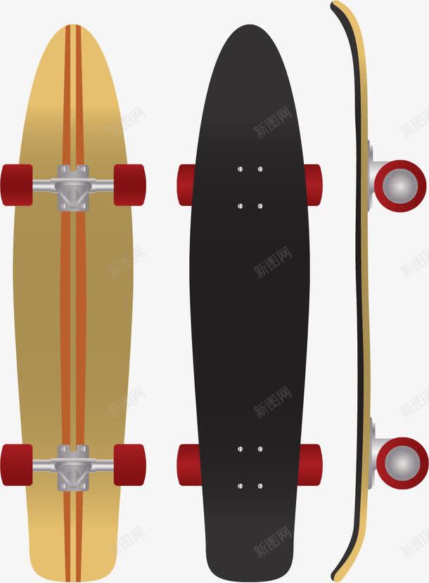 梭形高速滑板png免抠素材_88icon https://88icon.com 四轮滑板 扁平滑板 梭形 滑板 矢量扁平滑板 矢量滑板 竞技滑板