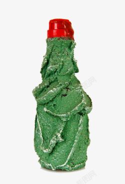 绿色芥末瓶子素材
