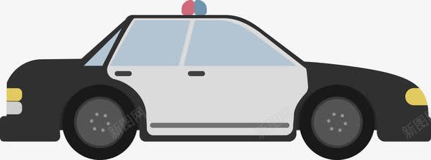 扁平化警车png免抠素材_88icon https://88icon.com 扁平化 警车