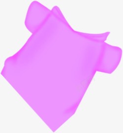 手绘紫色卡通短袖素材