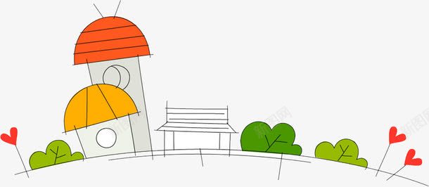 创意手绘扁平城市建筑效果png免抠素材_88icon https://88icon.com 创意 城市 建筑 扁平 效果