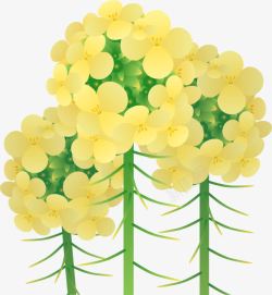 黄色小花花簇素材