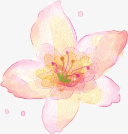 手绘粉色梦幻花朵植物素材