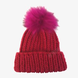 大红色毛线帽子素材