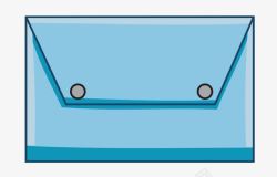 蓝色卡通公文包素材