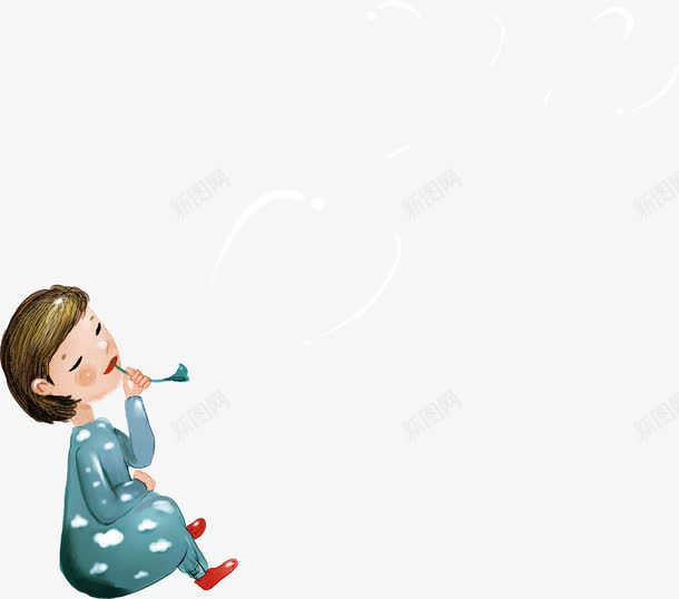 手绘插画儿童小女孩png免抠素材_88icon https://88icon.com 儿童 女孩 插画