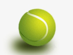 手绘卡通绿色网球素材