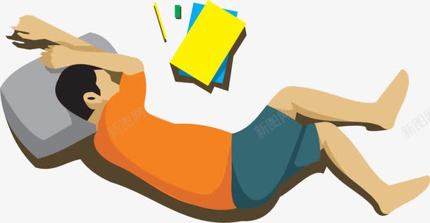 卡通读书休息的男孩png免抠素材_88icon https://88icon.com 世界读书日 书堆 书本 休息男孩 国际儿童图书日 学习 读书 阅读