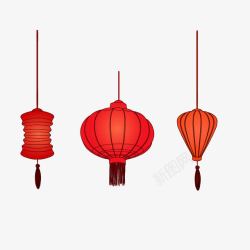 红色喜庆中国风灯笼素材