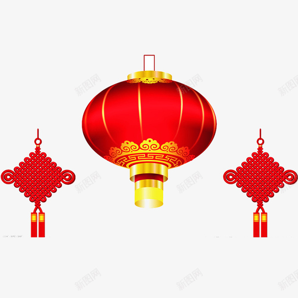 灯笼中国结png免抠素材_88icon https://88icon.com 中国结 喜庆装饰 灯笼