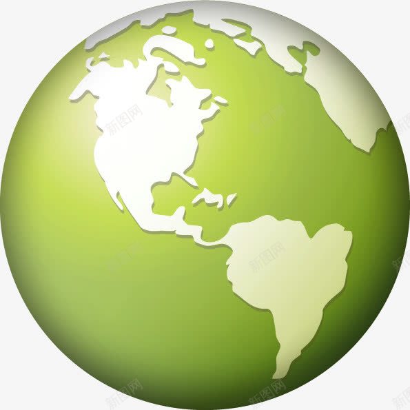 绿色创意地球png免抠素材_88icon https://88icon.com 创意 地球 绿色 设计
