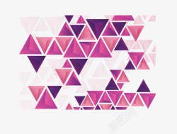 粉紫色三角形花纹矢量图素材