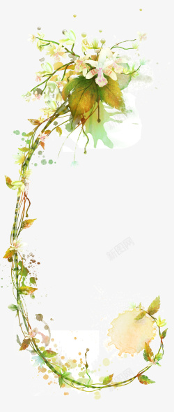 花卉装饰图案手绘春天素材
