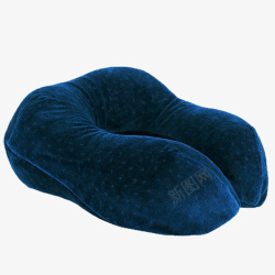 暗蓝色古典高雅u型枕素材