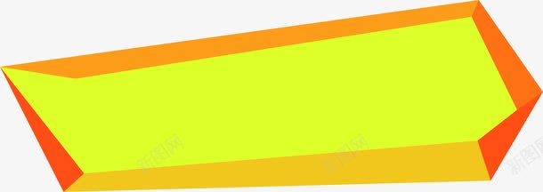 黄色立体几何装饰元素png免抠素材_88icon https://88icon.com 元素 立体几何 装饰 黄色