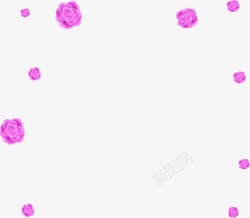 紫色海报植物花朵效果素材