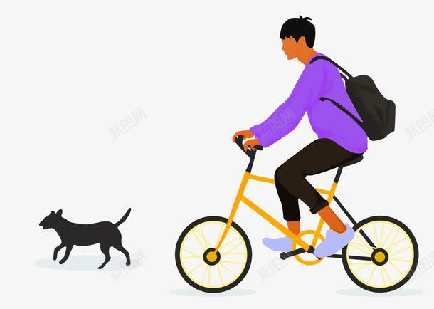 骑单车的男孩png免抠素材_88icon https://88icon.com 休闲 出行 卡通手绘 小狗 男孩 装饰图案 运动 骑单车