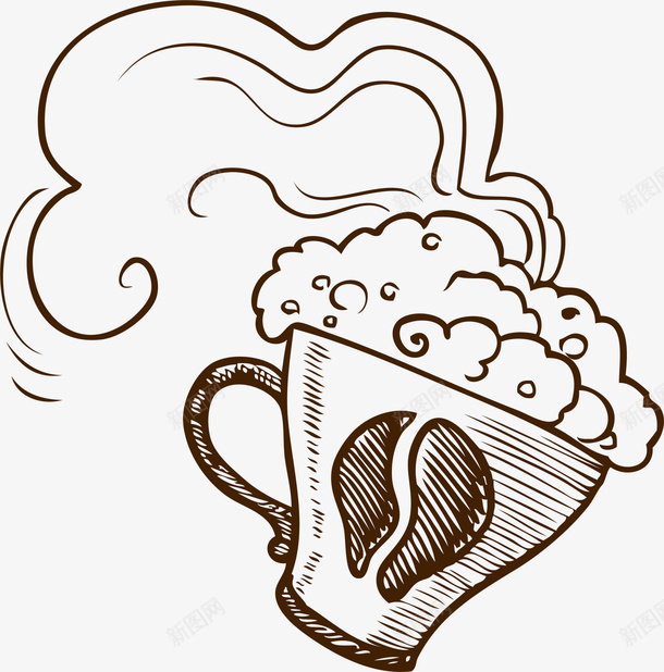 咖啡色线条咖啡png免抠素材_88icon https://88icon.com 免抠PNG 咖啡 咖啡色 线条 装饰图案 饮料