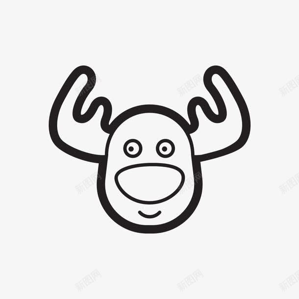 卡通小鹿png免抠素材_88icon https://88icon.com 卡通小鹿头 可爱小鹿 圣诞小鹿 圣诞节装饰 微笑小鹿 简约小鹿