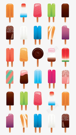 彩色冰淇淋背景矢量图素材