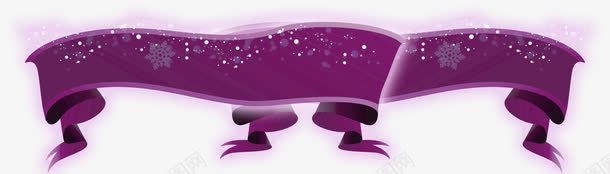 手绘紫色丝带装饰png免抠素材_88icon https://88icon.com 丝带 紫色 装饰