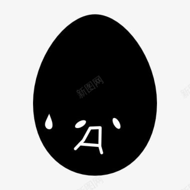 破裂的蛋影子蛋EggEmoticonsicons图标图标