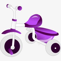 紫色儿童三轮车素材