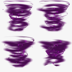 紫色清新旋风效果元素素材