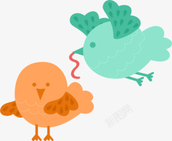 卡通小鸟矢量图素材