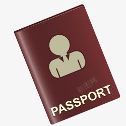棕色证件护照素材