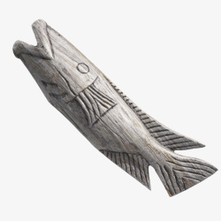 鱼动物形状手工木雕素材