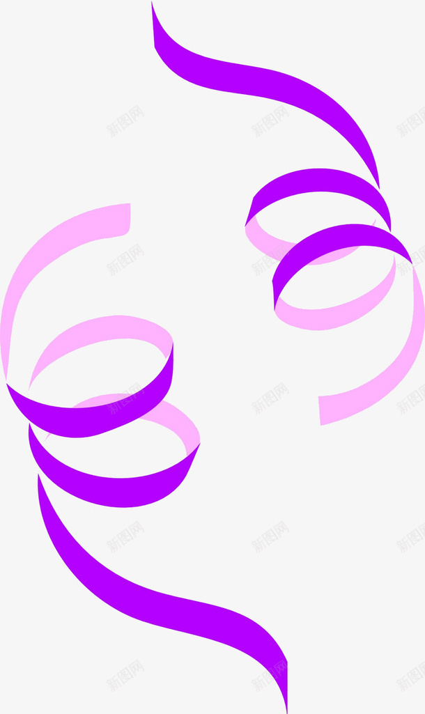 两条紫色彩带png免抠素材_88icon https://88icon.com 两条紫色彩带彩色彩带彩带