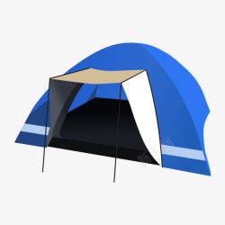蓝色小帐篷素材